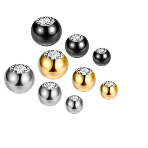 Acier inoxydable 304 Piercing boucle d'oreille résultats, Rond, Placage, DIY & normes différentes pour le choix & avec strass, plus de couleurs à choisir, Vendu par PC[