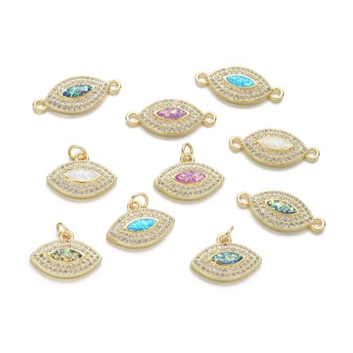 海洋色づくのオパールペンダント, 銅, とともに オパール, メッキ, DIY & マイクロパヴェジルコニア & 1/1 ループ, 無色, 売り手 パソコン