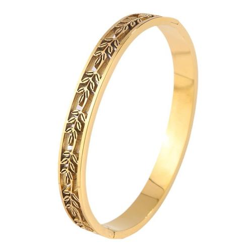 Bracelet en acier inoxydable, Acier inoxydable 304, Placage, bijoux de mode & pour femme & creux, doré, Vendu par PC[
