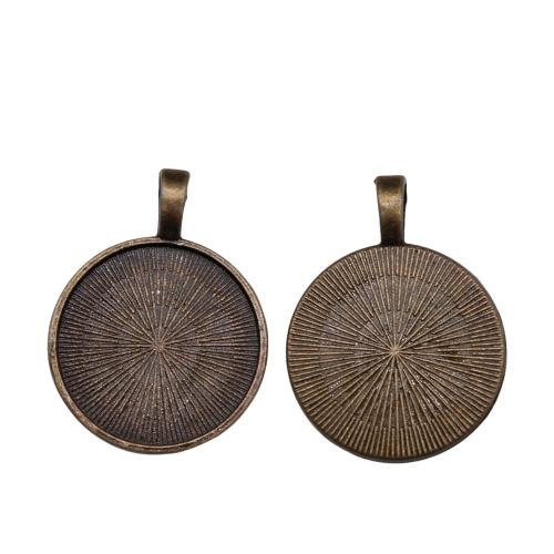 Pendantif en Alliage de zinc  , Rond, Placage, DIY, couleur bronze antique, Diamètre inté Environ 25mm Vendu par sac