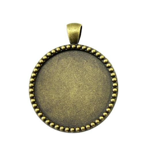 Pendantif en Alliage de zinc  , Rond, Placage, DIY, couleur bronze antique, Diamètre inté Environ 30mm, Vendu par PC