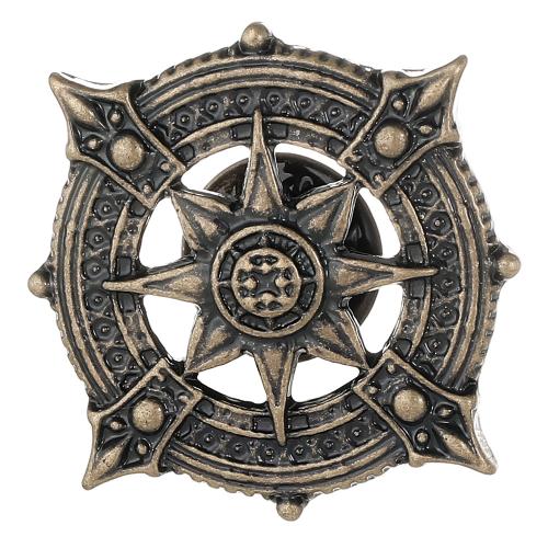 Zinc Alloy Jewelry Brooch, Ship Wheel, plated, fashion jewelry & for man & hollow 