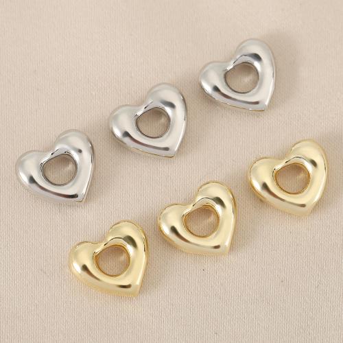Brass Heart Pendants, plated, DIY & hollow 