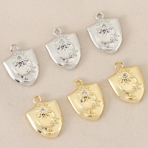 Cubique Pendentif en laiton zircon pavent, Placage, DIY & avec zircone cubique, plus de couleurs à choisir Vendu par sac[