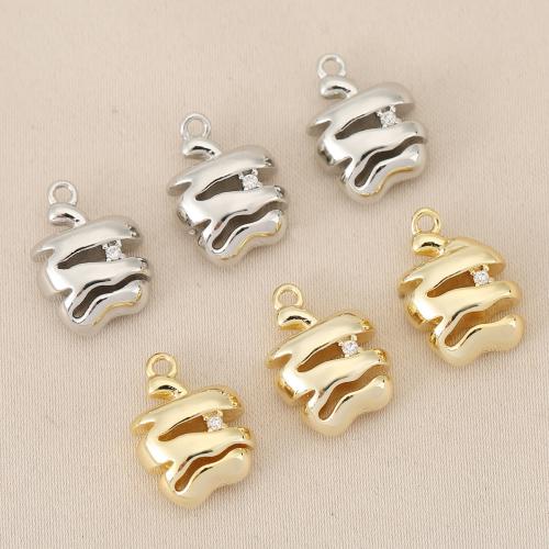 Cubique Pendentif en laiton zircon pavent, Placage, DIY & pavé de micro zircon, plus de couleurs à choisir Vendu par sac[