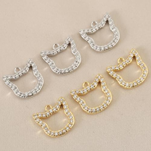 Cubique Pendentif en laiton zircon pavent, Placage, DIY & pavé de micro zircon, plus de couleurs à choisir Vendu par sac[