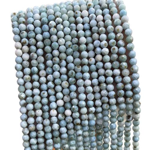 Perles de pierre gemme unique, Larimar, DIY, couleurs mélangées Environ 4.5mm cm, Vendu par brin