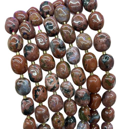 Natural Ocean Agate Beads, with Seedbead, DIY, mixed colors, 10-15mm cm [