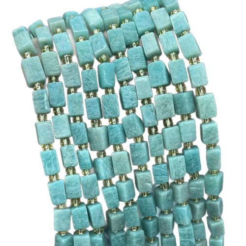 Perles amazonite, avec Seedbead, DIY, bleu, 13-18mm Vendu par brin