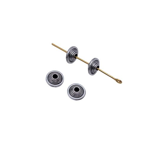 Perles intercalaires en alliage de zinc, Rond, Placage, DIY Vendu par sac