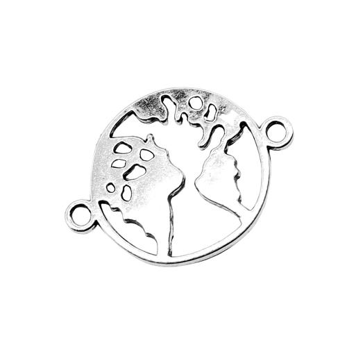 Zink Legierung Anhänger Verbinder, Zinklegierung, rund, plattiert, DIY & hohl, 10PCs/Tasche, verkauft von Tasche