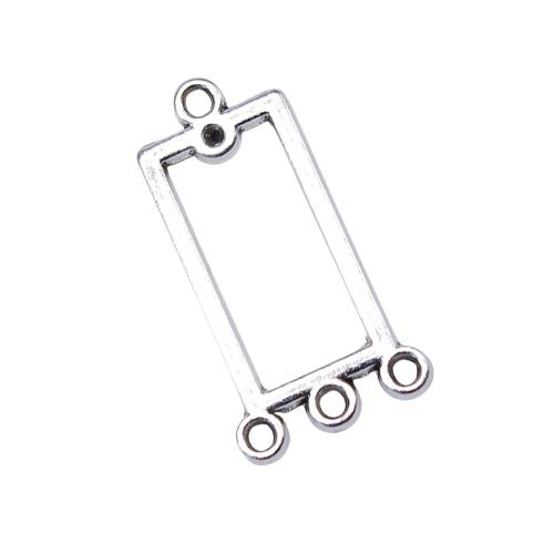 Zink Legierung Anhänger Verbinder, Zinklegierung, Rechteck, plattiert, DIY & hohl, 10PCs/Tasche, verkauft von Tasche