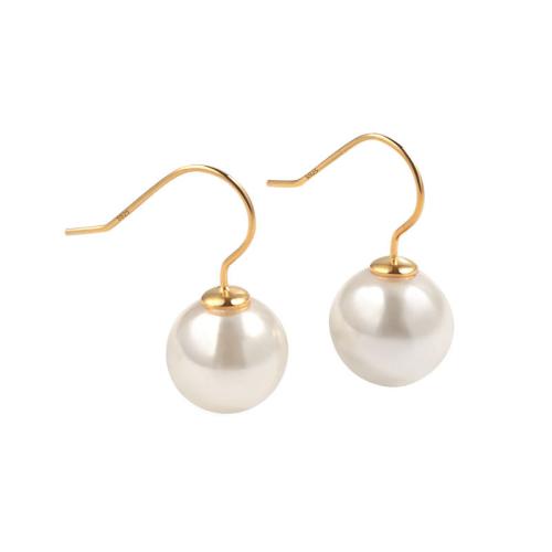 925スターリングシルバー ドロップイヤリング, とともに プラスチック製パール, ファッションジュエリー & 女性用, 無色, earring length 20-23mm, 売り手 ペア[