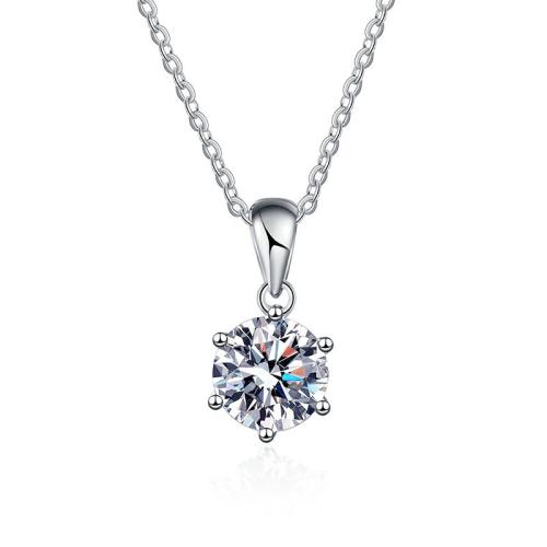 925 Sterling Silver Necklace, with 1.6inch extender chain, platinum plated & for woman Approx 15.7 Inch 