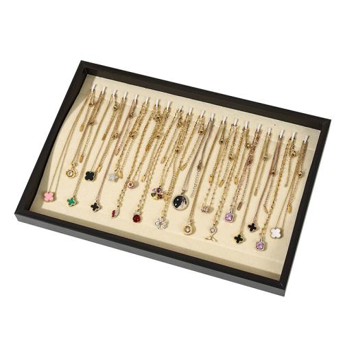 bois vitrine, avec velours de coton, rectangle, styles différents pour le choix, noire Vendu par PC