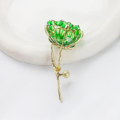 Broche perle d'eau douce, alliage de zinc, avec perle d'eau douce cultivée, Placage de couleur d'or, bijoux de mode & émail & avec strass, plus de couleurs à choisir Vendu par PC