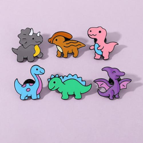 Broche émail, alliage de zinc, Dinosaure, Placage, unisexe & styles différents pour le choix, noire, Vendu par PC