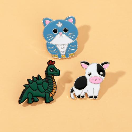 Broche émail, alliage de zinc, Placage, unisexe & styles différents pour le choix, argent, Vendu par PC