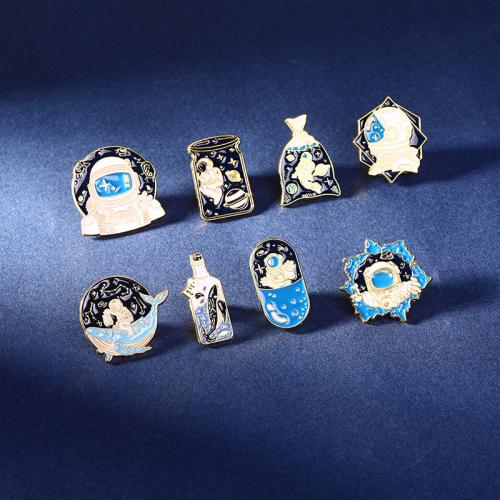 Broche émail, alliage de zinc, Placage, unisexe & styles différents pour le choix, doré, Vendu par PC