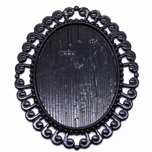 Pendantif en Alliage de zinc  , Placage, DIY & creux, noire, Diamètre inté Environ Vendu par PC