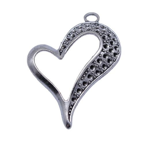 Colgantes de Aleación de Zinc en Forma de Corazón, chapado, Bricolaje & hueco, 46x35mm, 5PCs/Bolsa, Vendido por Bolsa