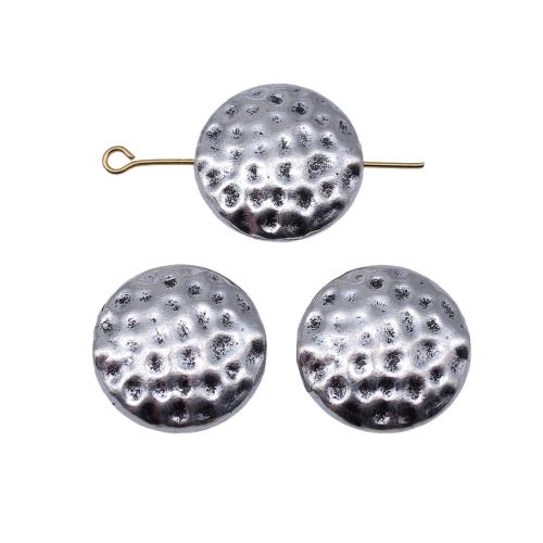 Perles plates en alliage de zinc , Rond, Placage, DIY Vendu par sac[