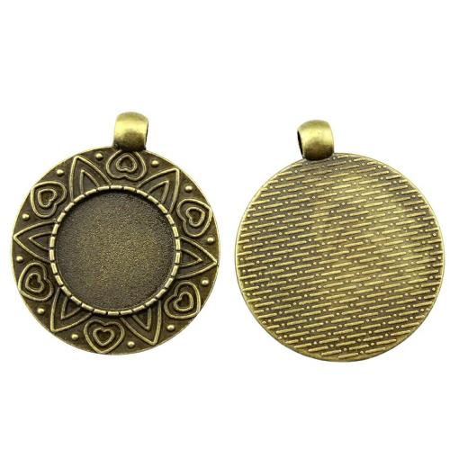 Pendantif en Alliage de zinc  , Rond, Placage, DIY, plus de couleurs à choisir, Diamètre inté Environ 18mm, Vendu par PC