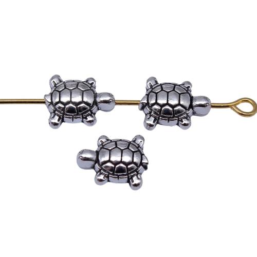 Perles animaux en alliage de zinc, tortue, Placage, DIY Vendu par sac[