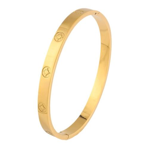 Bracelet en acier inoxydable, Acier inoxydable 304, Plaqué or 18K, bijoux de mode & pour femme, Vendu par PC