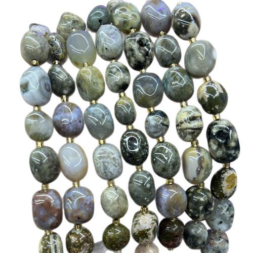 Natural Ocean Agate Beads, with Seedbead, DIY, mixed colors, 10-15mm cm [
