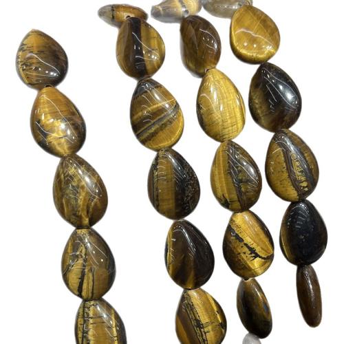 Perles d'Oeil de tigre, larme, DIY, couleurs mélangées, 13-18mm cm, Vendu par brin