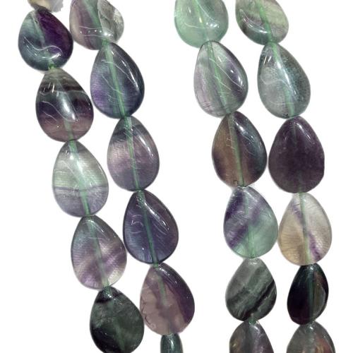 Perles de fluorite, Fluorite colorée, larme, DIY, couleurs mélangées, 13-18mm cm, Vendu par brin