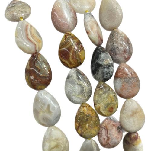 Natural Crazy Agate Beads, Teardrop, DIY, mixed colors, 13-18mm cm [
