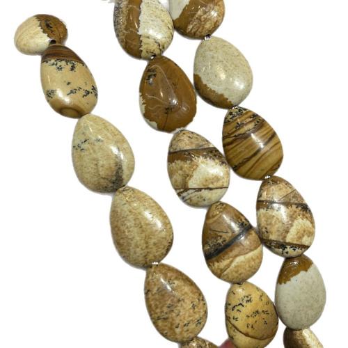 Picture Jasper Beads, Teardrop, DIY, mixed colors, 13-18mm [