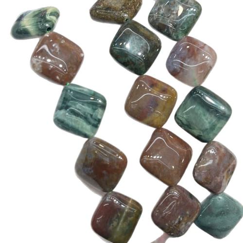 Natural Indian Agate Beads, Rhombus, DIY, mixed colors, 15mm cm [
