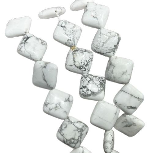 Perles de pierre gemme unique, Magnésite, Losange, DIY, couleurs mélangées, 15mm cm, Vendu par brin