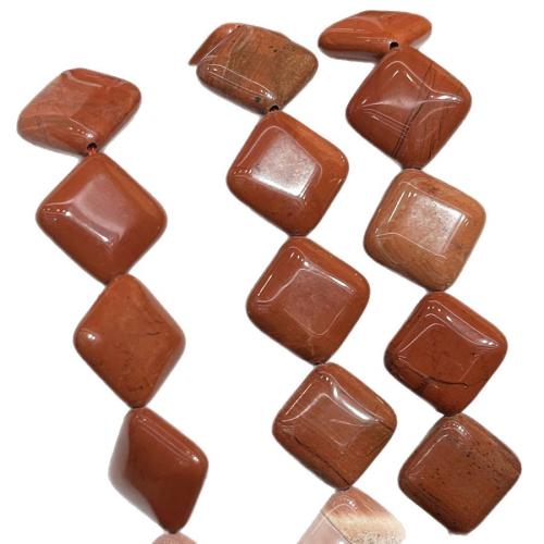 Red Jasper Bead, Rhombus, DIY, red, 15mm cm [