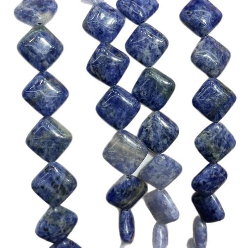 Perles en sodalite, Losange, DIY, couleurs mélangées cm, Vendu par brin[
