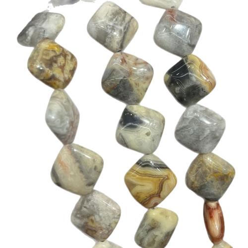Natural Crazy Agate Beads, Rhombus, DIY, mixed colors, 15mm cm [