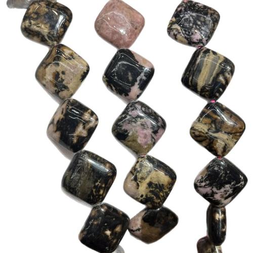 Pierre de rhodochrosite rayée noire goutte, Losange, DIY, couleurs mélangées, 15mm cm, Vendu par brin[