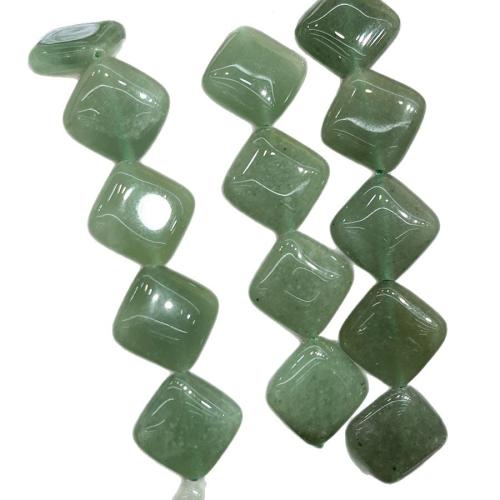 グリーン　アベンチュリン・ビーズ
, グリーンアベンチュリン, 菱形, DIY, グリーン, 15mm, 長さ:38 センチ, 売り手 ストランド[
