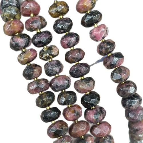 Perles rhodonites, Rhodonite, avec Seedbead, DIY, couleurs mélangées, 6.5-10mm cm, Vendu par brin