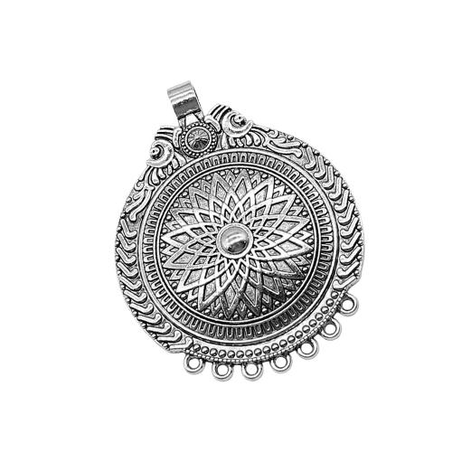 Zink Legierung Anhänger Verbinder, Zinklegierung, rund, plattiert, DIY, verkauft von PC