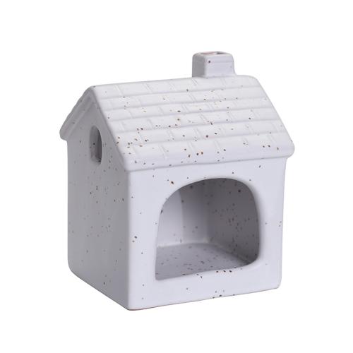 Porcelain Incense Burner, House, half handmade, for home and office [