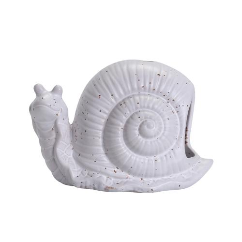 Porcelain Incense Burner, Snail, handmade, for home and office [