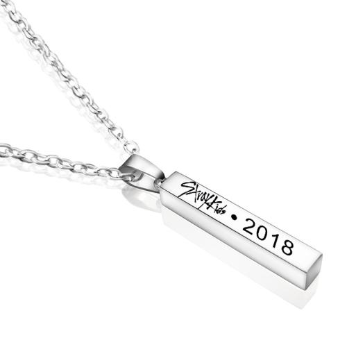 304ステンレススチール ネックレス, 長方形, メッキ, クロスチェーン & ユニセックス, 無色, 長さ:約 19.7 インチ, 売り手 パソコン