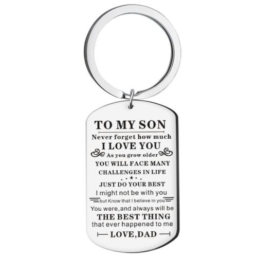 304 Stainless Steel Key Clasp, plated, Unisex & with letter pattern 