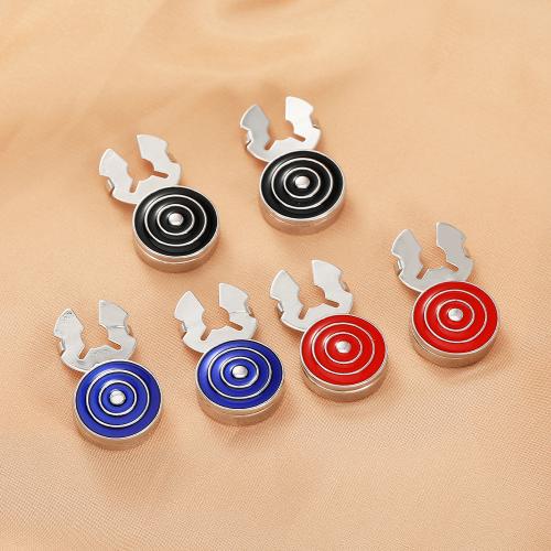 Zink Legierung Manschettenknöpfe, Zinklegierung, rund, plattiert, Modeschmuck & unisex & Emaille, keine, verkauft von Paar