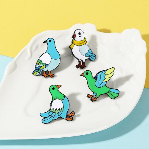 Broche émail, alliage de zinc, colombe, Placage, unisexe & styles différents pour le choix, noire, Vendu par PC