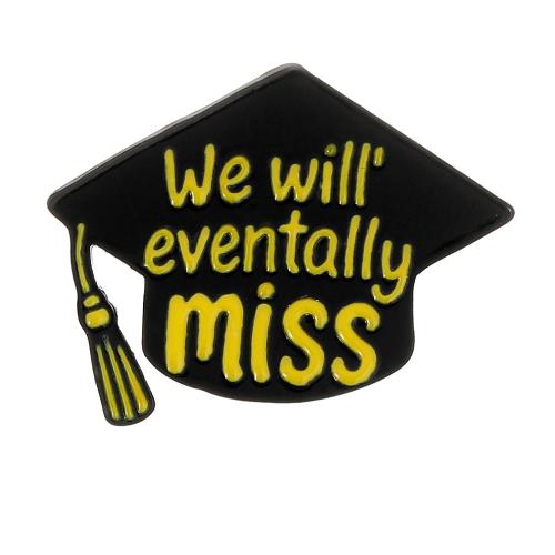 Broche émail, alliage de zinc, Placage, bijoux de mode & unisexe, noire, Vendu par PC